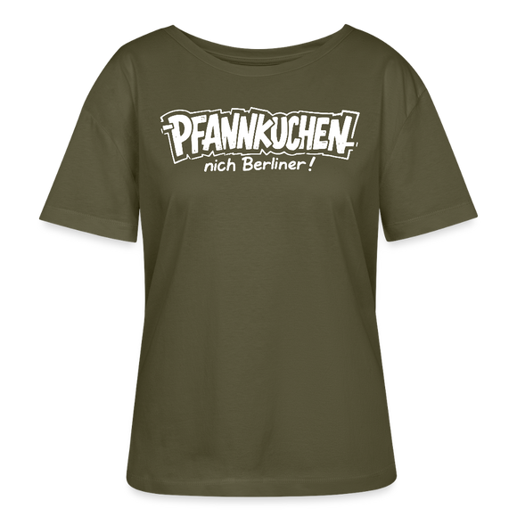 Berlin Shirt-PFANNKUCHEN nich Berliner-Rundhals Frauen Bio-T-Shirt - Khaki