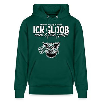 ICK GLOOB MEEN SCHWEIN PFEIFT!-Unisex Bio-Hoodie II - Forest