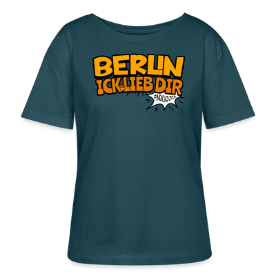 BERLIN ICK LIEB DIR-Rundhals Frauen Bio-T-Shirt - Dunkles Petrol