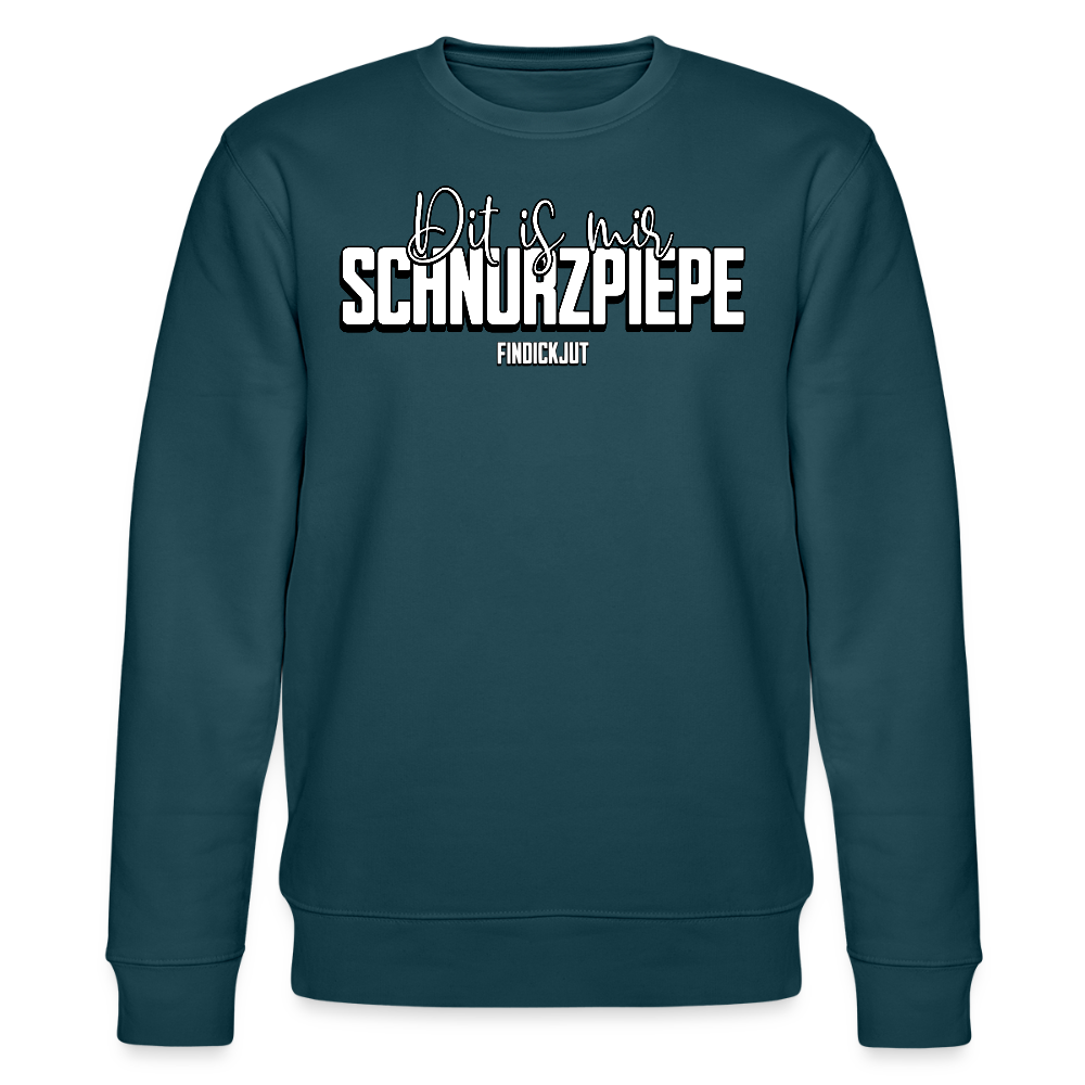SCHNURZPIEPE-Unisex Bio-Sweatshirt - Dunkles Petrol