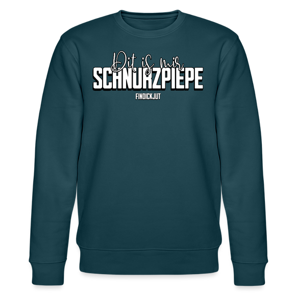 SCHNURZPIEPE-Unisex Bio-Sweatshirt - Dunkles Petrol