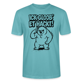 Berlin Shirt-ICK GLOOB ET HACKT-Unisex T-Shirt mit Berliner Bär - Pastelltürkis