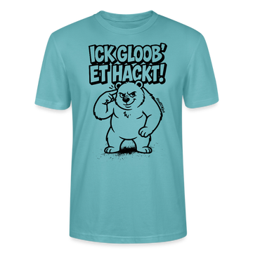 Berlin Shirt-ICK GLOOB ET HACKT-Unisex T-Shirt mit Berliner Bär - Pastelltürkis