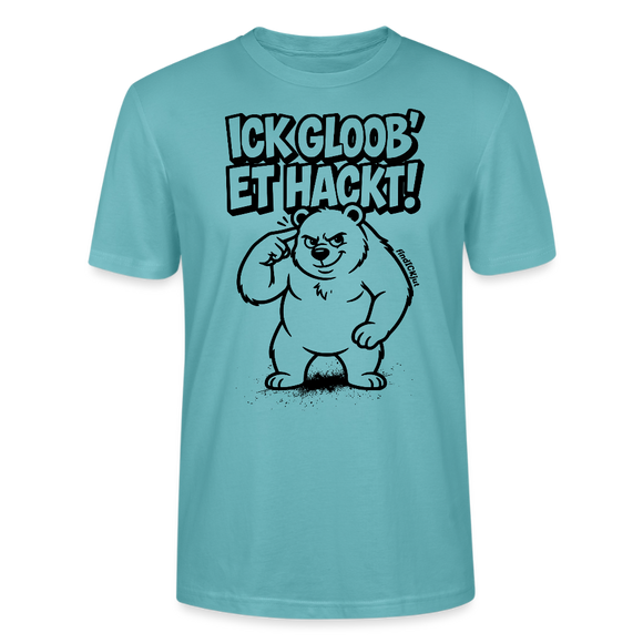 Berlin Shirt-ICK GLOOB ET HACKT-Unisex T-Shirt mit Berliner Bär - Pastelltürkis