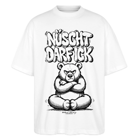 Berlin Shirt-NÜSCHT DARF ICK-Oversized Unisex Bio T-Shirt - Weiß