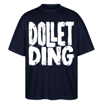 DOLLET DING-Dit Berlin Shirt mit Kodderschnauze-Oversized Unisex Bio - Navy