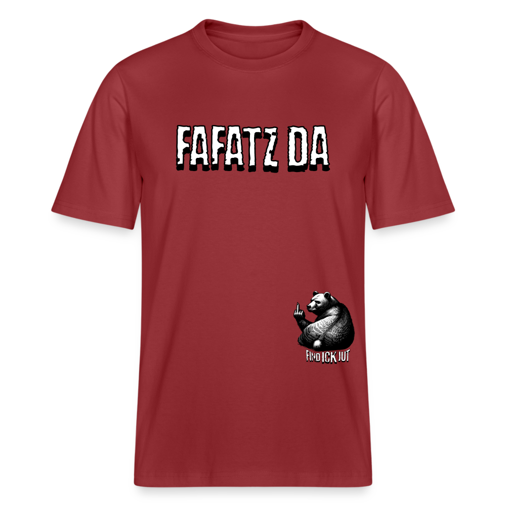 FAFATZ DA-Relaxed Fit Unisex Bio-T-Shirt - Erdrot