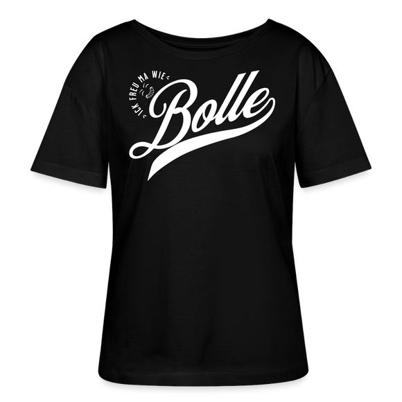 ICK FREU MA WIE BOLLE-Rundhals Frauen Bio-T-Shirt - Schwarz