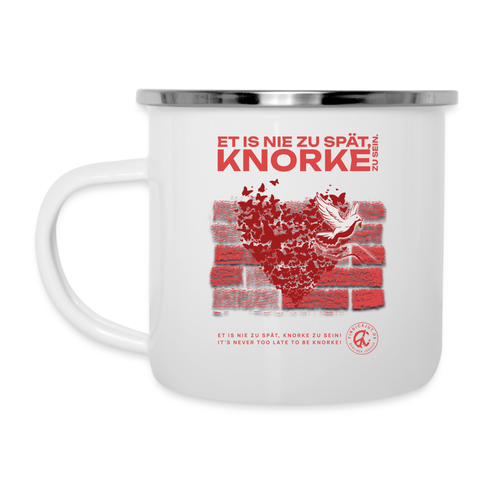 SEI KNORKE - Emaille-Tasse - Weiß