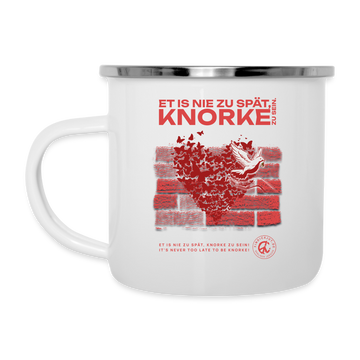 SEI KNORKE - Emaille-Tasse - Weiß