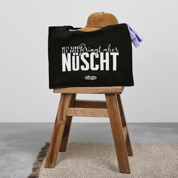 NETT KANN ICK OOCH-Berliner Spruch-Einkaufstasche - Schwarz