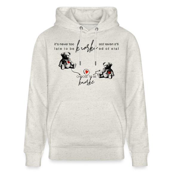 BERLINER KNORKE-Unisex Bio-Hoodie - Beige meliert