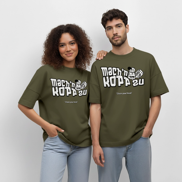 MACH N KOPP ZU-Oversized Unisex Bio T-Shirt II - Khaki