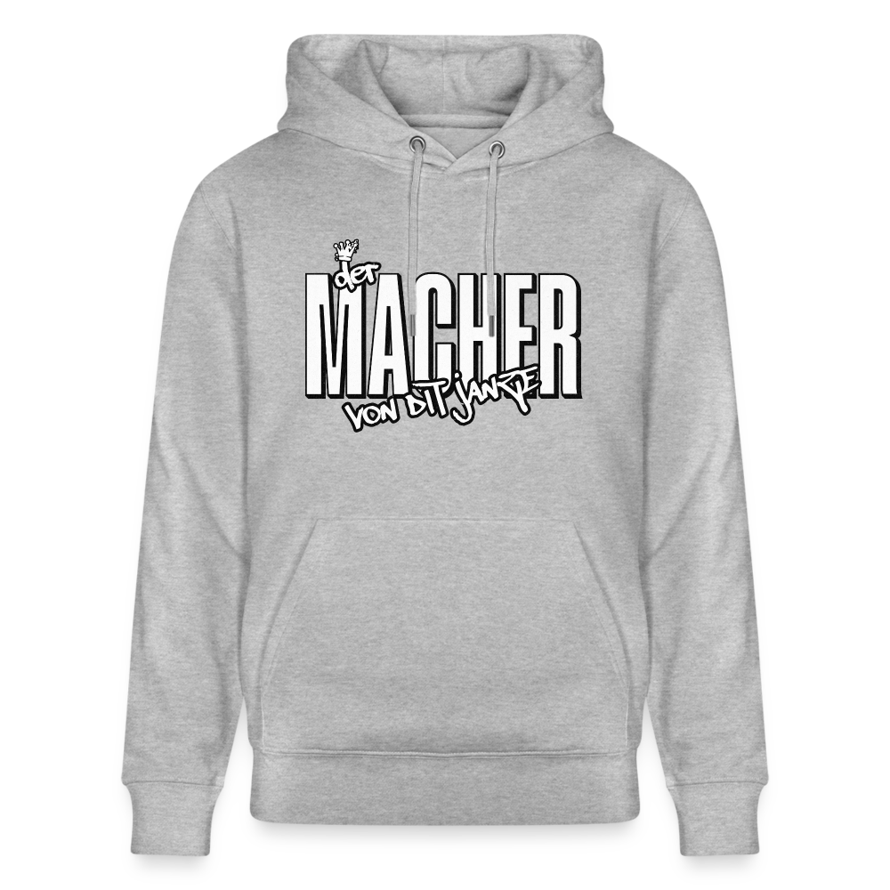 DER MACHER VON DIT JANZE - Unisex Bio-Hoodie - Grau meliert