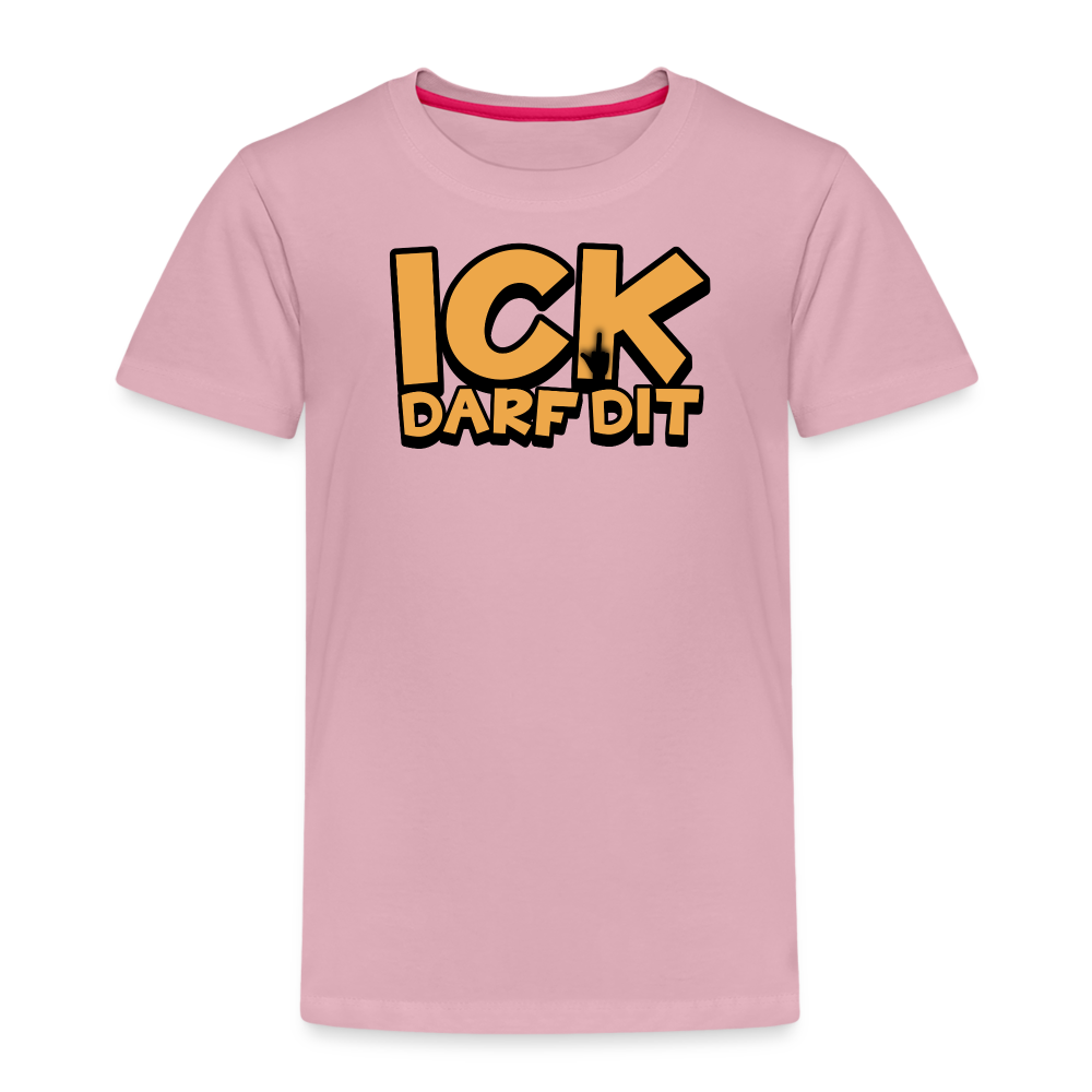 ICK DARF DIT - Kinder Premium T-Shirt - Hellrosa