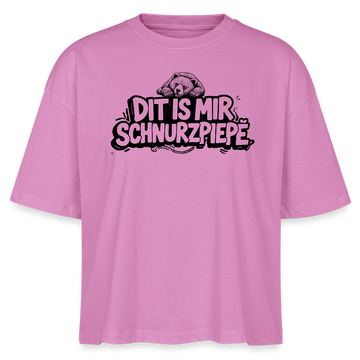 Berliner Bär-DIT IS MIR SCHNURZPIEPE-Frauen Boxy Bio-T-Shirt - Pink