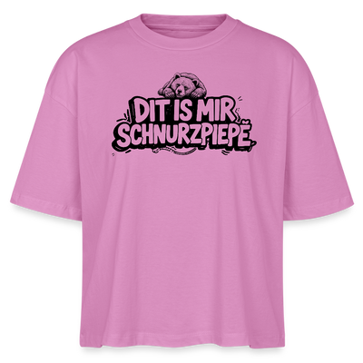 Berliner Bär-DIT IS MIR SCHNURZPIEPE-Frauen Boxy Bio-T-Shirt - Pink