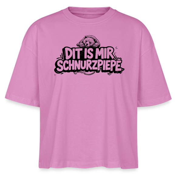 Berliner Bär-DIT IS MIR SCHNURZPIEPE-Frauen Boxy Bio-T-Shirt - Pink