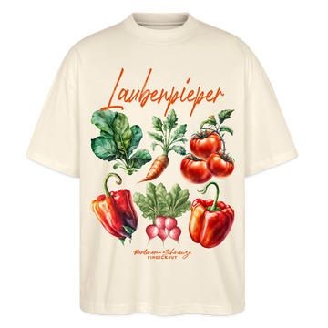 Berliner LAUBENPIEPER-Oversized Unisex Bio T-Shirt - Natur