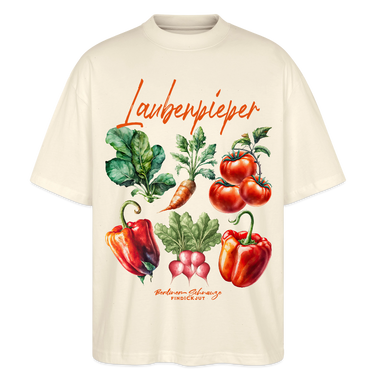 Berliner LAUBENPIEPER-Oversized Unisex Bio T-Shirt - Natur