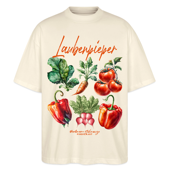 Berliner LAUBENPIEPER-Oversized Unisex Bio T-Shirt - Natur