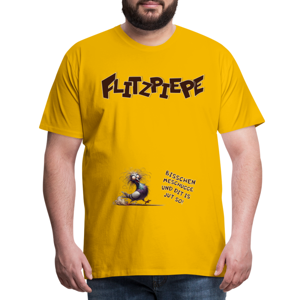 BERLINER FLITZPIEPE - Männer Premium T-Shirt - Sonnengelb