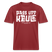 PASS UFF KEULE- RELAXED FIT Unisex Organic T-Shirt mit Berliner Schnauze - Erdrot