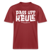 PASS UFF KEULE- RELAXED FIT Unisex Organic T-Shirt mit Berliner Schnauze - Erdrot