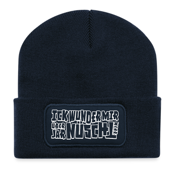 Berliner Spruch-ICK WUNDER MIR-Beanie - French Navy