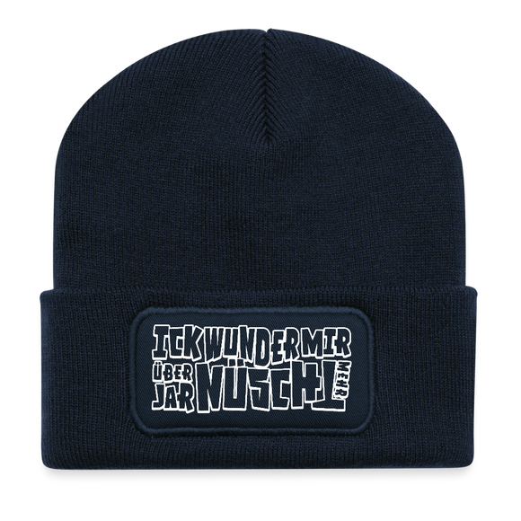 Berliner Spruch-ICK WUNDER MIR-Beanie - French Navy