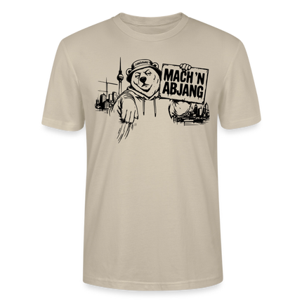 Dit freundliche Shirt mit Berliner Schnauze-MACH 'N ABJANG-Unisex Bio T-Shirt - Beige