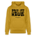 Berliner Spruch-PASS UFF KEULE-Unisex Bio-Hoodie mit Berliner Schnauze - Ocker