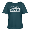 DIT IS KNORKE-Rundhals Frauen Bio-T-Shirt - Dunkles Petrol