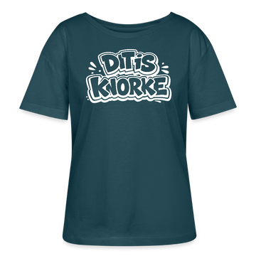 DIT IS KNORKE-Rundhals Frauen Bio-T-Shirt - Dunkles Petrol