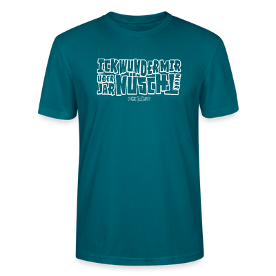 Berliner Spruch-ICK WUNDER MIR-Unisex T-Shirt BIO - Ozeanblau