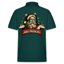 JIBT NÜSCHT zu Weihnachten-Unisex Bio-Poloshirt backprint - Glasiertes Grün