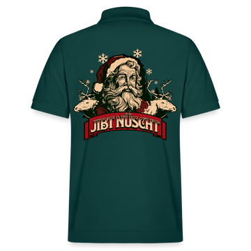 JIBT NÜSCHT zu Weihnachten-Unisex Bio-Poloshirt backprint - Glasiertes Grün