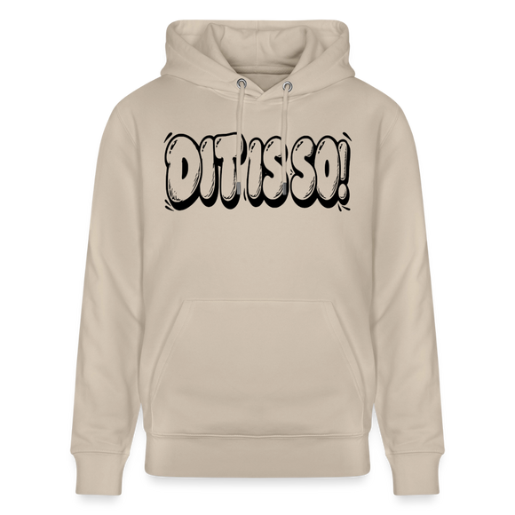 Berlin Hoodie „DIT IS SO!“ – Unisex Bio-Hoodie mit Berliner Schnauze - Beige