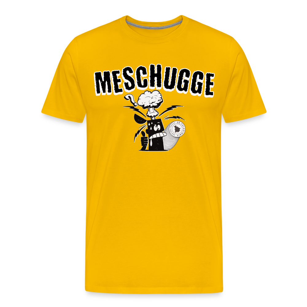 MESCHUGGE - Männer Premium T-Shirt - Sonnengelb