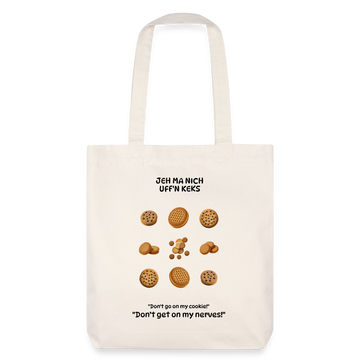 JEH MAN NICH UFFN KEKS-recycelter Heavyweight Stoffbeutel - Naturweiß