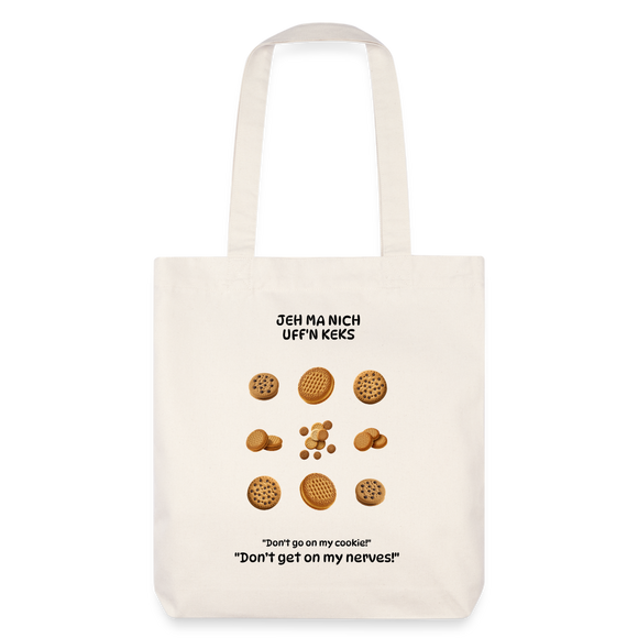 JEH MAN NICH UFFN KEKS-recycelter Heavyweight Stoffbeutel - Naturweiß