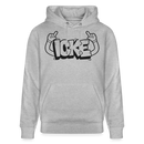 ICKE-Unisex Bio-Hoodie mit Berliner Schnauze - Grau meliert