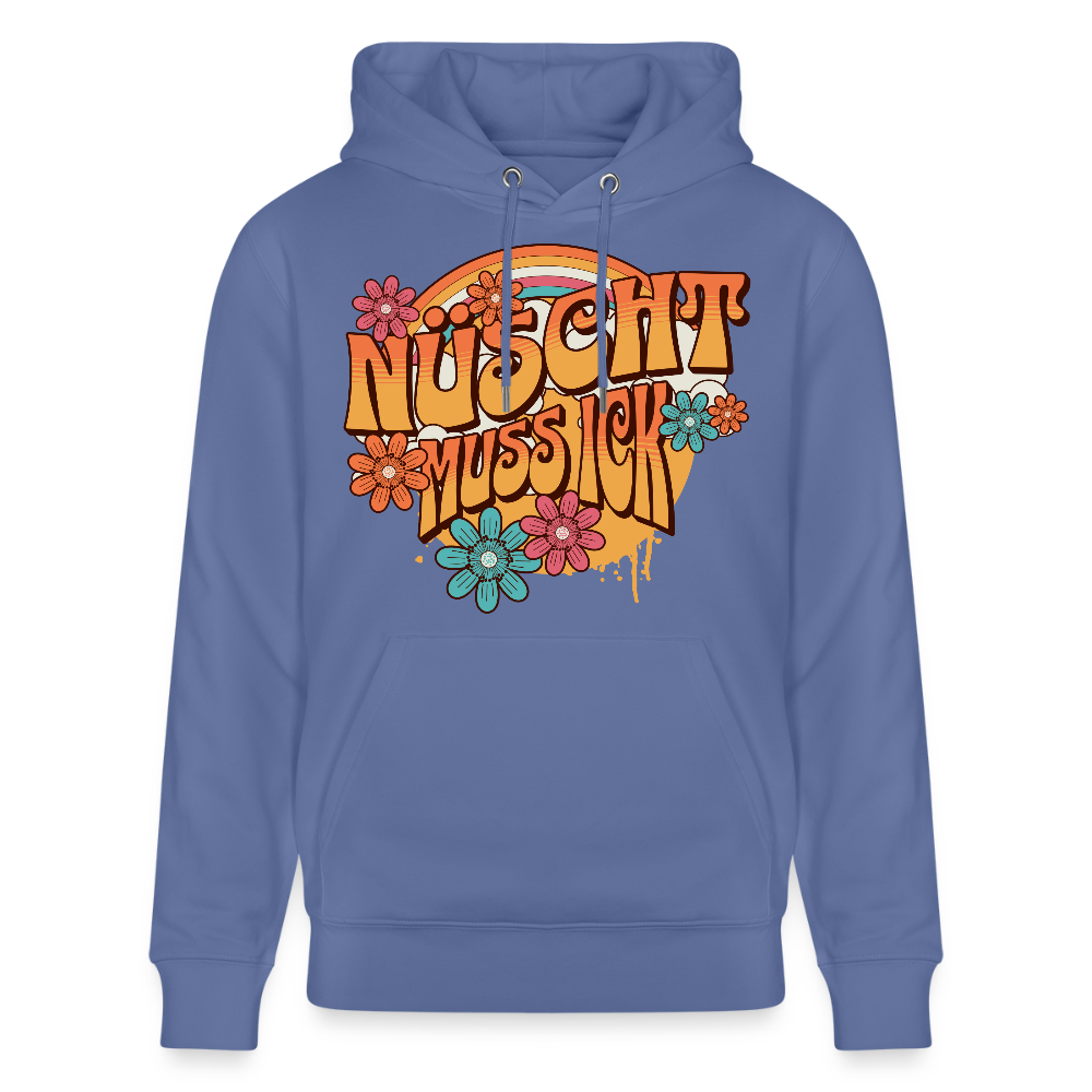 BERLINER RETRO-NÜSCHT MUSS ICK-Unisex Bio-Hoodie - Blau