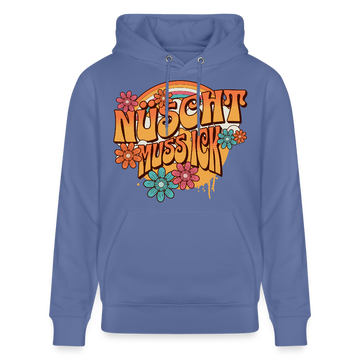 BERLINER RETRO-NÜSCHT MUSS ICK-Unisex Bio-Hoodie - Blau