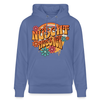 BERLINER RETRO-NÜSCHT MUSS ICK-Unisex Bio-Hoodie - Blau