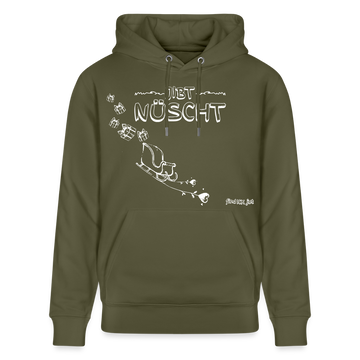 Weihnachten in Berlin 25-JIBT NÜSCHT-Unisex Bio-Hoodie - Khaki Grün