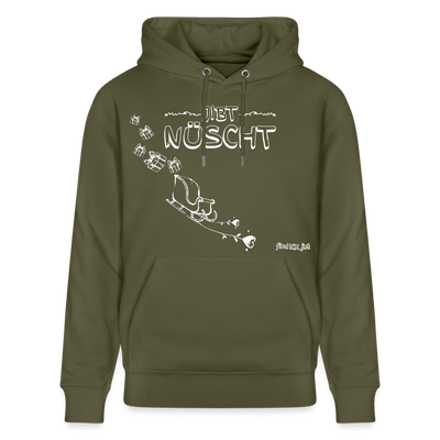 Weihnachten in Berlin 25-JIBT NÜSCHT-Unisex Bio-Hoodie - Khaki Grün
