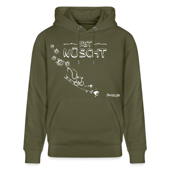 Weihnachten in Berlin 25-JIBT NÜSCHT-Unisex Bio-Hoodie - Khaki Grün