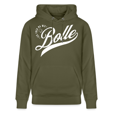 ICK FREU MA WIE BOLLE-Unisex Bio-Hoodie - Khaki Grün