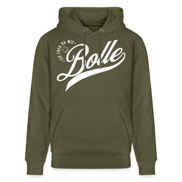 ICK FREU MA WIE BOLLE-Unisex Bio-Hoodie - Khaki Grün